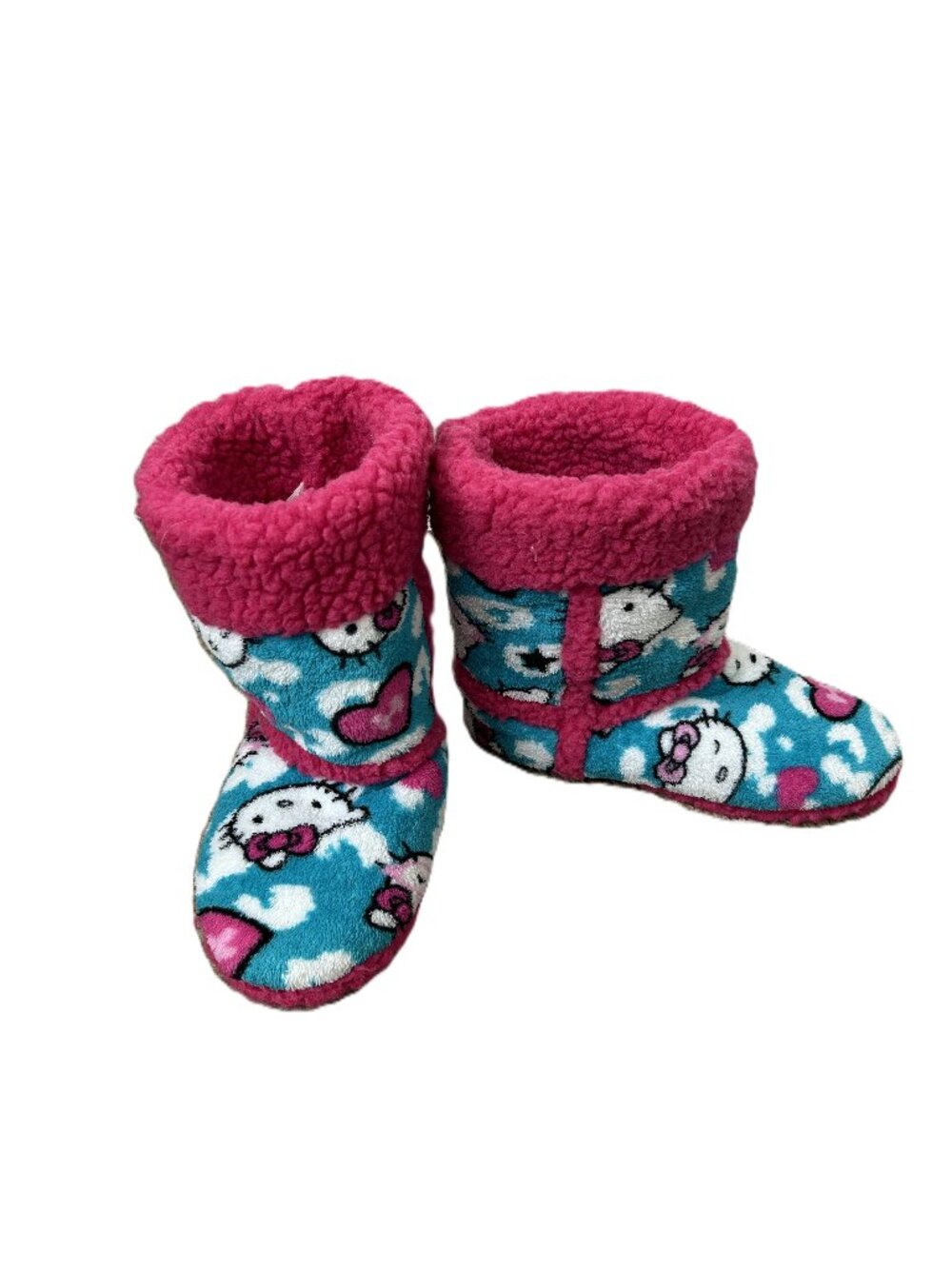 Hello Kitty Sanrio Faux Sherpa Slipper Boots 7/8 Women's